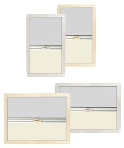 Verdunklungsrollo Insektenschutz 35-110x65cm Kassettenrollo Wohnmobil Rollo Verdunklung rahmenlose Fenster Wohnwagen - Ivory/Grau (Ivory, 45x65cm)