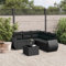 SECOLI Gartenmöbel-Set, Balkonmöbel aus PE-Polyrattan, Terrassenmöbel, Ecksofa Garten Balkonlounge Polyrattan Lounge Gartenlounge Terrassenmöbel Schwarz 6-tlg-Type-267