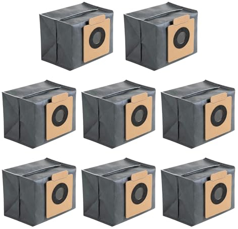 Jegehoyo 8 Stück Ersatz-Staubsaugerbeutel für eufy X8 Pro / X10 Pro Omni Saugroboter, selbstleerer Station, 2,5L Großer Kapazität, Aktivkohle Gewebe, 4-lagige Ersatzbeutel Ersatzteile