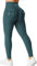 YEOREO Damen Sport Leggings mit Pockets V Taille Gym Leggings Butt Lifting Workout Yoga Fitness Leggings Blue Green S