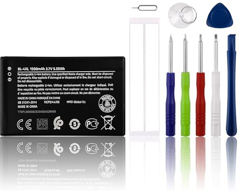 New SwarKing Ersatz Akku BL-4XL Kompatibel mit No-kia 6300 4G, 8000 4G, TA-1286, TA-1287, TA-1291, TA-1294, TA-1300, TA-1303, TA-1305, TA-1311, TA-1324, TA1307 with Toolkit