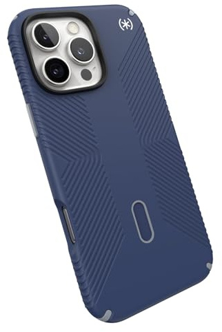 Speck Presidio 2 Grip Schutzhülle für iPhone 16 Pro Max – MagSafe und ClickLock – Slim Coastal Blue/Dust Grey