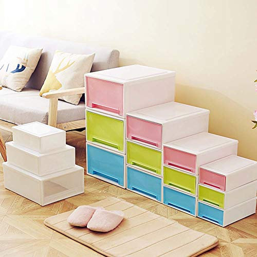 Cassettiera impilabile in plastica rosa organizer per ufficio o casa grandi bidoni cassettiera armadio scatole