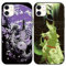 Yimctoie 2 Stück Schwarze Handyhülle für iPhone 11 6,1,Cool Astronaut Cartoon Karikatur Anime Case,Mode Aesthetic Planet Muster Hülle Silikon Schutzhülle Bumper Stoßfeste Cover für iPhone 11