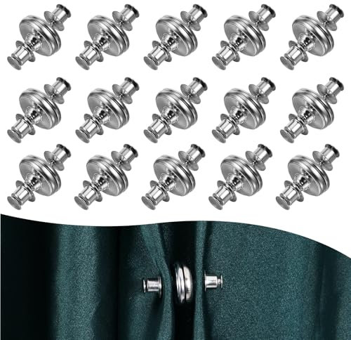 Giantree 15 Paar Magnete für Vorhänge,Vorhang Magnetischer Verschluss Vorhang Magnetknopf Raffhalter Magnetisch Magnetische Gardinenschließe Duschvorhang Magnet DASS Licht Ausläuft
