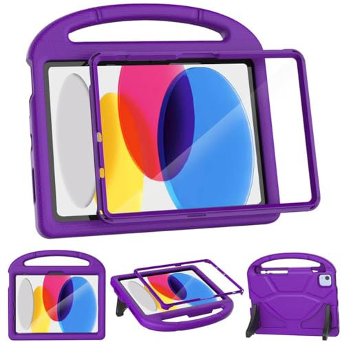 MOXOTEK Funda infantil para iPad (A16) de 11ª generación de 11 pulgadas 2025/iPad de 10.9 pulgadas 2022, protector de pantalla integrado y soporte para bolígrafo, funda protectora a prueba de golpes