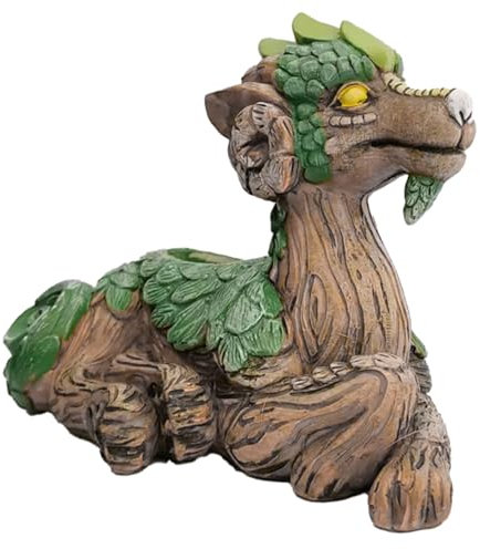 Hintyne Drachenstatue für draußen lustiger Drachen-Pflanztopf Drachenfiguren aus Kunstharz einzigartige Sukkulenten-Töpfe mit Abflussloch Drachen-Hofdekor für Sukkulenten