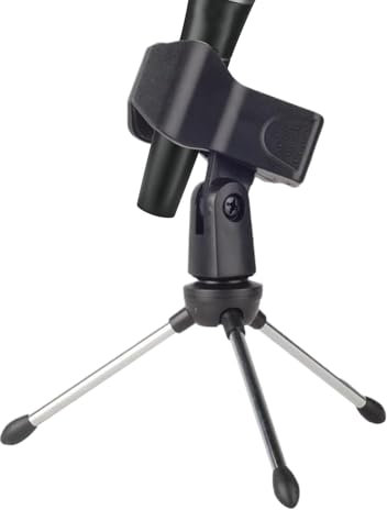 Mikrofonstativ, Tischhalterung, klappbares Stativ, Clip für leichten Schreibtisch mit Verriegelungsknopf für Gesang und Leistung