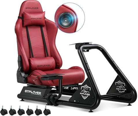 GTPLAYER Simulator Cockpit, sim Racing Cockpit, Soporte para Volante con Altavoces, Compatible con Varios Modelos de Volante y Pedales