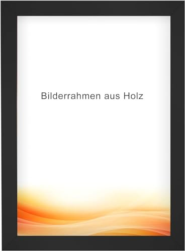 RAWWEST.BIS Bilderrahmen 50x60cm MDF Holz Rahmen Posterrahmen mit Acrylglas Holzrahmen aus Holzplatten für Bilder Poster Fotos Puzzle Plakatrahmen zum Aufhängen & Aufstellen Fotorahmen Schwarz