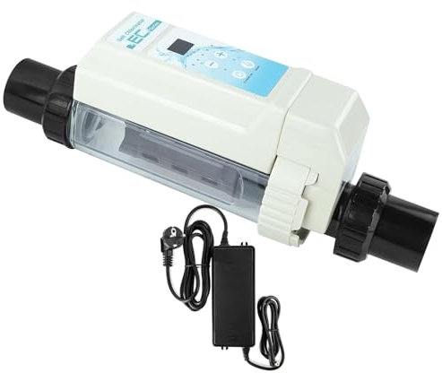 Pool-Salzsystem, Salzsystem FüR Schwimmbecken Mit Salzgehaltsanzeige, Automatische Reinigung, Salzpool-Chlorgenerator FüR Aufstellpools Und SPA,100M³/20g/hr