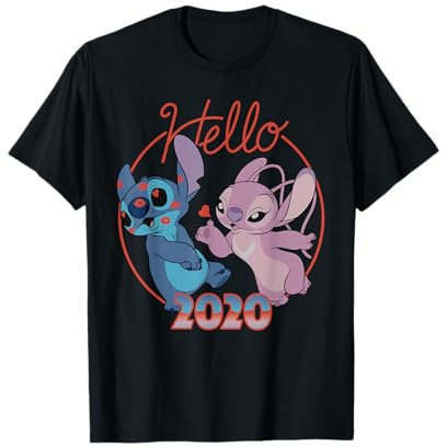 Disney Stitch y Angel Hello 2020 Camiseta