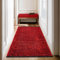 SIMPEX, Chenille Teppich Baumwolle Läufer Rot 80x150 cm Waschbar, Boho-Stil, Kurzflor, Vintage Kelim, Vintage Kelim, Kurzflor, rutschfest & Weich, Einfarbig, Für Küche, Flur & Schlafzimmer