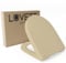 LUVETT® WC-Sitz mit Absenkautomatik D140 D-Form Soft Close® & TakeOff EasyClean Abnahme, hygienisch & beständig Duroplast WC-Deckel mit 3in1 Edelstahl Scharnier-Set, Farbe:Bahama Beige
