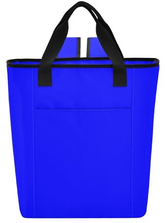 Joitme Kühltasche, Strandtasche, blau, Kühltasche, Lunch-Tasche, isoliert, 36 Dosen, Kühltasche, Büchertasche für Damen, Reisen