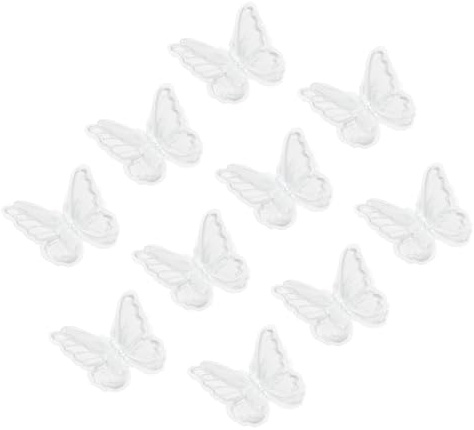 PATIKIL 10Stk Schmetterlings Applikationen Verzierungen 2 4 Zoll Weiß | Schmetterling Aufnäher, Doppelschichtige Spitze Organza, Zum Annähen Applikationen Für Hochzeits Braut Hüte Vorhänge