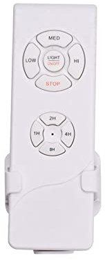 TFixol Telecomando per ventilatore lampada ON/OFF Controllo del vento 1/2/4H Timer Bianco Telecomando