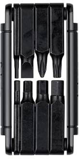 Fabric EightTool - Foldable Multitool for Cycling: 8 in 1 - Hex Keys, Torque, Screwdriver - Compact Bike Repair Tool - Black - FTL-02