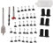Complete Exterior Wall Cable Pass, Cable Management Kit with Silicone Wall Grommets Clips Through Routing Kit for Neat Protected Wiring in Homes RVs and Offices (Black)
