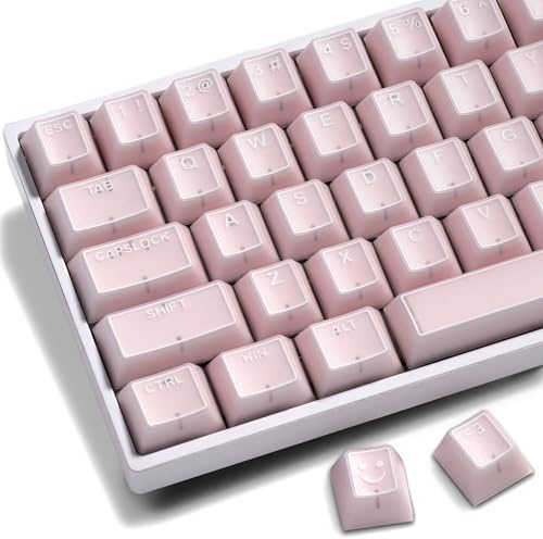 GMKWTL XVX Pink Jade Keycaps, Doubleshot PBT Keycap Sets 142 Keys, Cherry Profile Keyboard Keycaps Suitable for 60%/65%/75%/TKL/96%/100% Layout Mechanical Keyboard