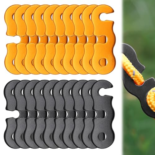 KIRZAX 20 Stück Aluminium-Legierung Windseil Schnalle, Zelt Seil Spanner, Zelt Zubehör Seilspanner, Aluminium-Legierung Spanner für Camping-Zelt, geeignet für Zelt Outdoor Wandern Camping