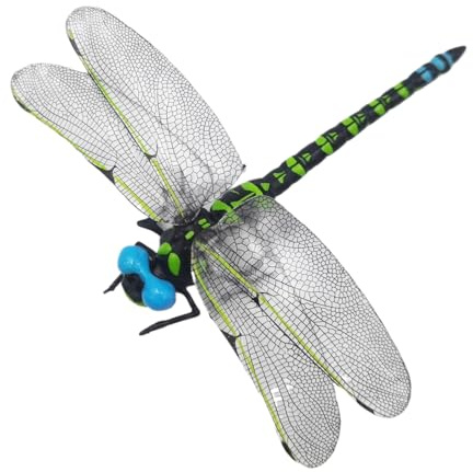 Fyrdyn Fake Dragonfly - Fly Repeller Realistic Fake Dragonfly,Animal Figurines Garden Decor for Kids Learning Classroom Demonstration Baby Toddler Stroller Lawn Patio Garden