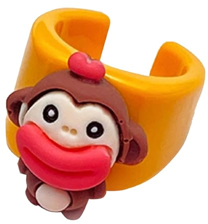 Cartoon-Harzring, Einfach zu Tragender Kinder-Cartoon-Ring mit Modischer Tierform für Partykleidung (XT-15953)