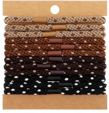 Shimmeroo 12 Stück Dünn Haargummi Herren Retro Haargummis Damen Elastische Geflochtene Scrunchies Männer für Können auch als Armbänder getragen werden(4,5 cm)