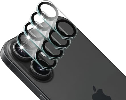 Fynorao 4-Pack Camera Lens Protector for iPhone 17, 9H Tempered Glass Camera Cover Screen Protector Accessories, HD Clarity, Anti-scratch, Bubble Free, Case Friendly, Shockproof Full Protective