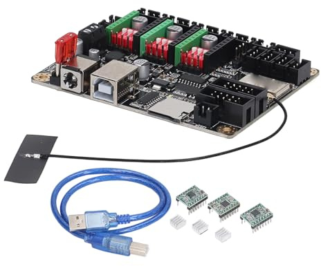 YDuupxe Graveur-Motherboard-Upgrad-Cutter-Controller-Board mit A4988-Schrittmotor für Makerbase MKS DLC32 V2.1 1224 VDC