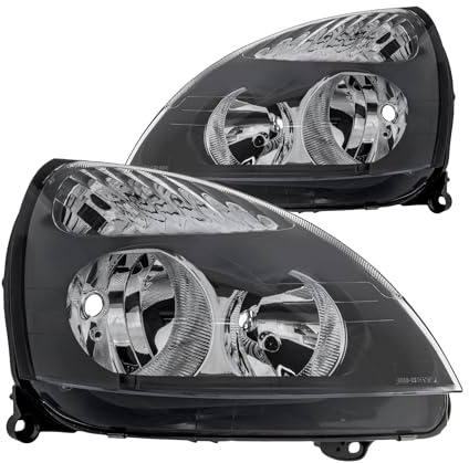 Halogen Scheinwerfersatz Scheinwerfer Satz Hauptscheinwerfer Set links und rechts elektrisch H7/H1 passend für Clio II BB_ CB_ SB0/1/2_