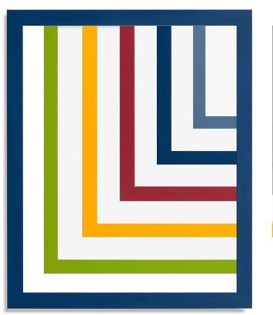 myposterframe Rahmen 40 x 120 cm Maia Bilderrahmen Bunt Dunkelblau mit Kunstglas klar 1 mm