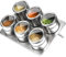 Baby Pig NWSS Stainless Steel Spice Jars, Set of 6 Magnetic Spice Jars, Stainless Steel/Glass