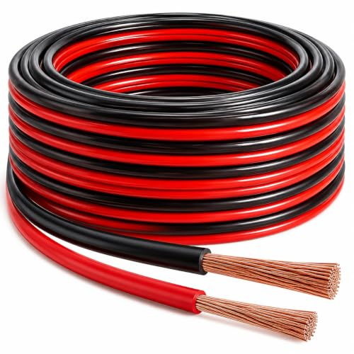 Xtremeauto 10m Speaker Cable 2 x 1.0mm² – 2 Core Red & Black Audio Cable with 89 Strands Per Core for Home Hi-Fi, Speakers, Amplifiers & Car Audio Systems