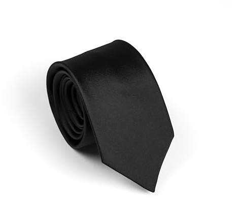 Remo Sartori - Cravatta Donna Stretta Slim in Seta Tinta Unita, Larghezza cm 5.5, Made in Italy