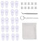 NATUCE Brillen Reparatur Set, 10 Paar Luftkammer Nasenpads Silikon, Rutschfeste Brille Nasenpads Weiche Silikon, Schraubbrillen Nasenpads mit Schrauben Pinzette und Reinigungstuch
