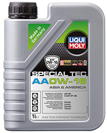 LIQUI MOLY Motoröl 0W-16 Special Tec Motor Öl API SP AA 1L Kompatibel mit TOYOTA Corolla XII Kombi E210, SUZUKI SWIFT V AZ