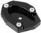 Aramox Moto Motorrad Kickstand Pad, langlebiges Motorrad Kickstand Plate Seitenständer Verlängerungspad Aluminiumlegierung KSP-106-Set Passend für Z650 / Z900(schwarz)