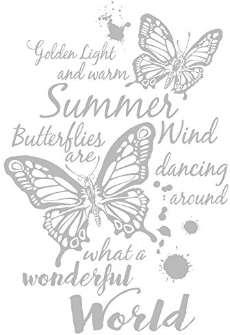 Ideen mit Herz Metallic Bügeltransfer | glänzend | DIN A4 | Textilien wie T-Shirts & Taschen mit Bügelmotiven verzieren | Bilder schnell & einfach aufbügeln | Textildesign (Schmetterlinge | silber)