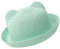 JBIVWW Sombrero De Color Sólido con Orejas for Bebé,Gorro De Paja for Niño Y Niña,Gorra for Niño,Protección Solar for Niño,Sombrero De Sol for Playa (Color : Green, Size : One Size)