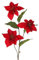 artplants.de Kunst Weihnachtsstern Zweig TONZI, samt, rot, 80cm, Ø14cm - Poinsettia künstlich
