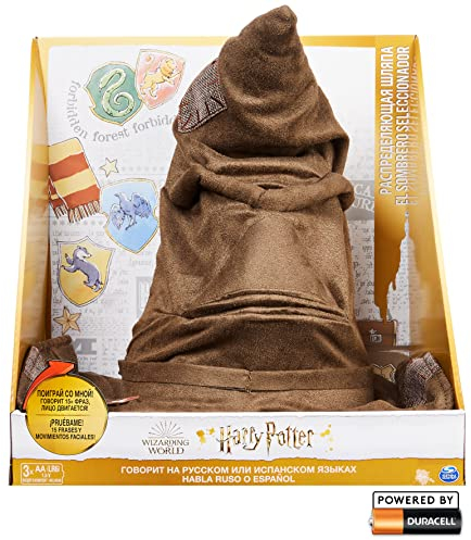 Wizarding World Harry Potter Harry Potter - Zauberhut - Interaktiver sprechender Zauberhut - mit Bewegungen und 15 verschiedenen Sätzen in 2 Sprachen - 6063719 - Spielzeug für Kinder ab 5 Jahren +