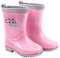 PERLETTI Stivaletti Bambina Rosa Perlato Riflettenti - Stivali Impermeabili Bimba in PVC con Bordo Catarifrangente - Galosce Anti Pioggia con Suola Antiscivolo Scuola Materna (Rosa Perla, 30/31 EU)