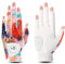 FINGER TEN Golfhandschuhe Damen Leder Links Rechts Hand Golfhandschuh Golf Handschuhe mit Ball Marker Wert 1 Stück Handschuh, Rain Grip Griff Linke Rechte Golfer (Limette, M, Links)