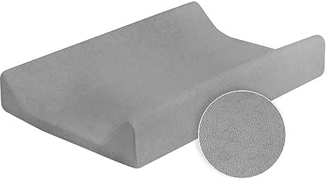 Baby Comfort Funda para cambiador de bebé (80 x 50 cm, con bordes elevados), color gris