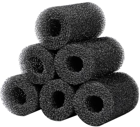 AQUANEAT 6-Pack Pre-Filter Sponge for Aquarium Shrimp Fry Fish Tank Filter 0.8” Intake, Replacement Foam Cover