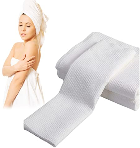 xiaozhifu 25pcs Serviettes de Douche jetables Taille familiale Utile Serviettes de Bain jetables en Tissu Non tissé Portable Serviettes jetables pour la Douche(140 * 70cm)