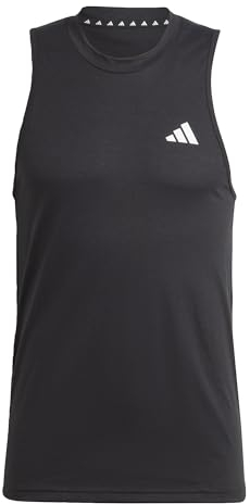 adidas Men's Train Essentials Feelready Training Sleeveless Tee, Black/White, L