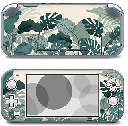Finest Folia Folien Skin kompatibel mit Nintendo Switch Lite Spiele Konsole Aufkleber Schutz gegen Kratzer Design Sticker Cover Spielekonsole passgenau selbstklebend R203 (08 Monstera)