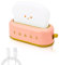 Decor Toaster Night Light Lamp Rechargeable Small Lamps with Smile Face Cute Toast Bread Shape Decor Night Lights for Kids Baby Nursery Pink